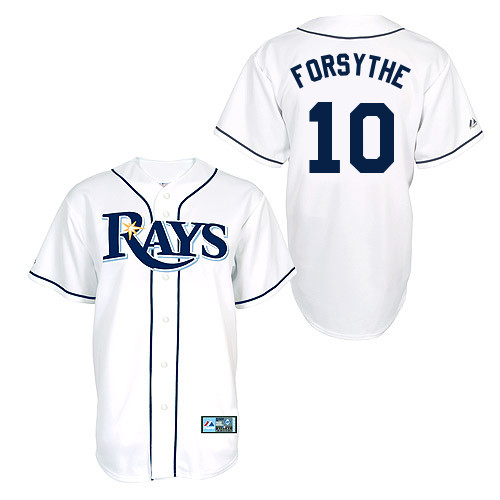 Logan Forsythe #10 Youth Baseball Jersey-Tampa Bay Rays Authentic Home White Cool Base MLB Jersey
